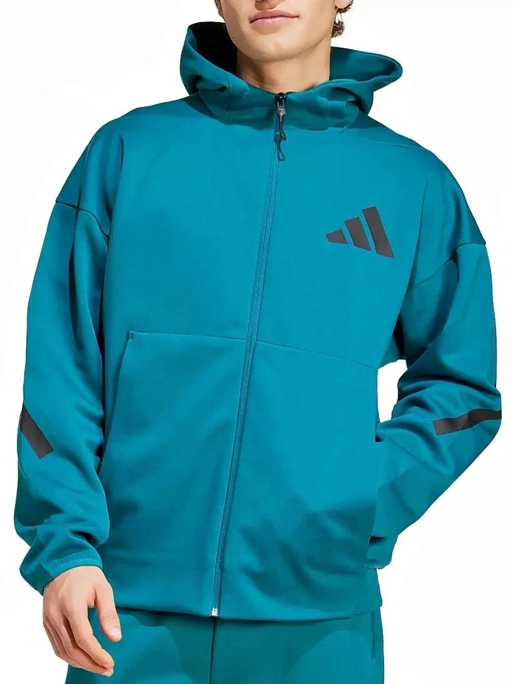 adidas M Z.N.E. FZ Full-Zip Hooded Jacket in Blue XL NWT